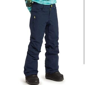 Burton Boys Barnstorm Ski/Snowboard Insulated Pant in Dress Blue - Size Medium